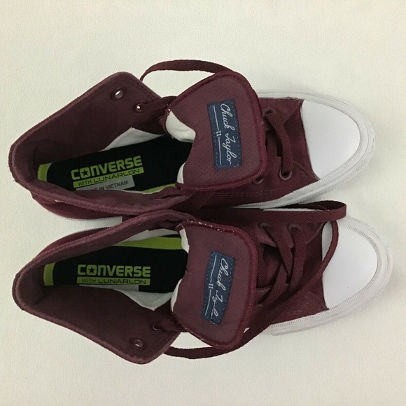 Men's Converse Chuck Taylor II Maroon Shoes 5.5 - Picture 5 of 8